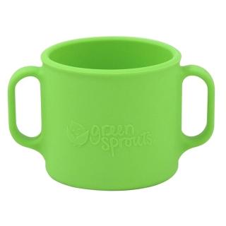 【green sprouts 小綠芽】超防滑寶寶學習喝水矽膠耐熱學習杯_草綠(GS144300-2)