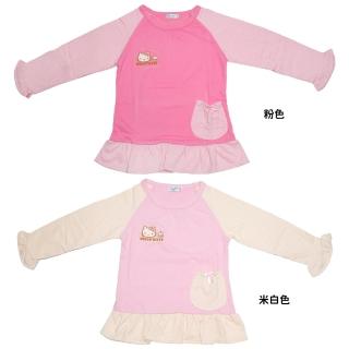 【TDL】Hello Kitty凱蒂貓兒童洋裝 長袖衣服 上衣 T恤 KT6157