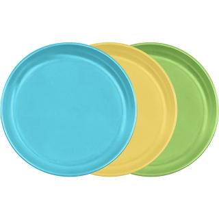 【green sprouts 小綠芽】學習餐具/外出攜帶 食物盤_藍黃綠三入組(GS152690-2)