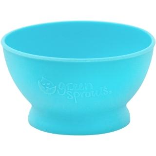 【green sprouts 小綠芽】超防滑寶寶學習吃飯矽膠耐熱學習碗_水藍(GS152300-2)