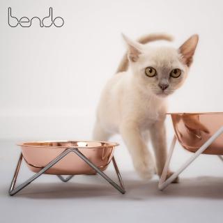 【Bendo】更靚貓碗 毛小孩 寵物碗 寵物碗架 不鏽鋼架+紅銅碗 14cm