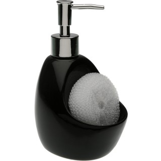 【VERSA】2in1陶製洗手乳罐 黑300ml(按壓瓶 分裝瓶 乳液瓶 沐浴乳罐)