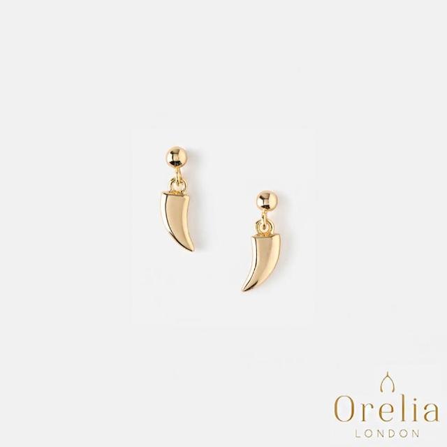 【Orelia】英國雅致品牌 Mini Tusk 時尚魅力號角鍍金耳環