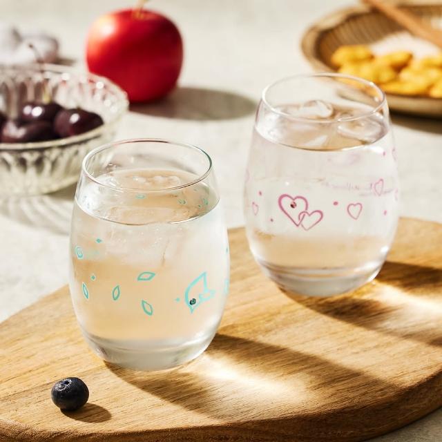【有種創意食器】日本富硝子 - 變色水鑽圓水杯 - 心動對杯組 2件式 - 禮盒組(240ml)