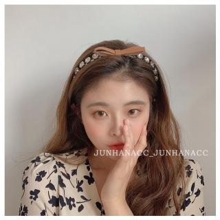 【HaNA 梨花】韓國復古文青少女．皮革法式公主髮箍