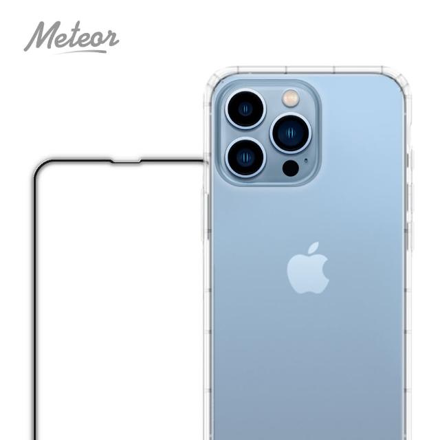 【Meteor】iPhone 13 Pro 6.1吋 手機保護超值2件組(透明空壓殼+鋼化膜)