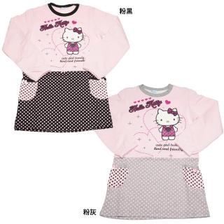 【TDL】HELLO KITTY凱蒂貓兒童洋裝 長袖衣服 上衣 T恤 KT8151