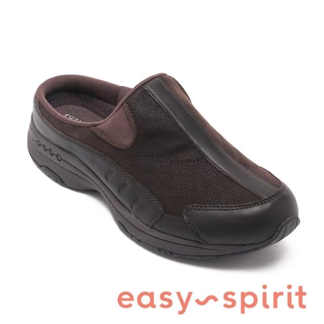 【Easy Spirit】TRAVELTIME234 經典羊皮厚底休閒拖鞋(可可棕)
