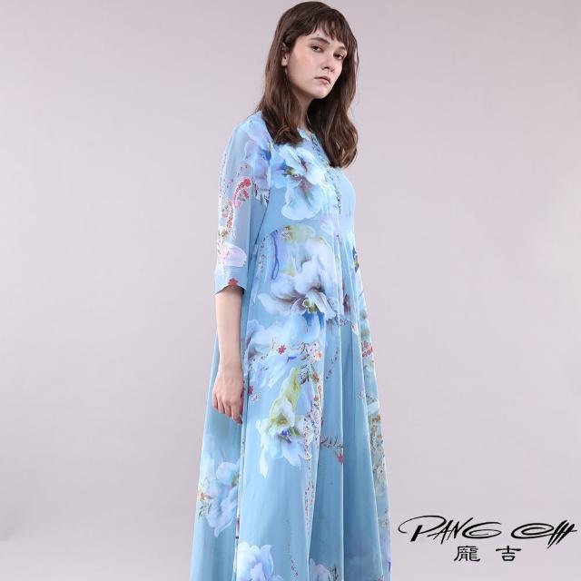 【PANGCHI 龐吉】中式花卉印花涼感洋裝(2118025-31/32)