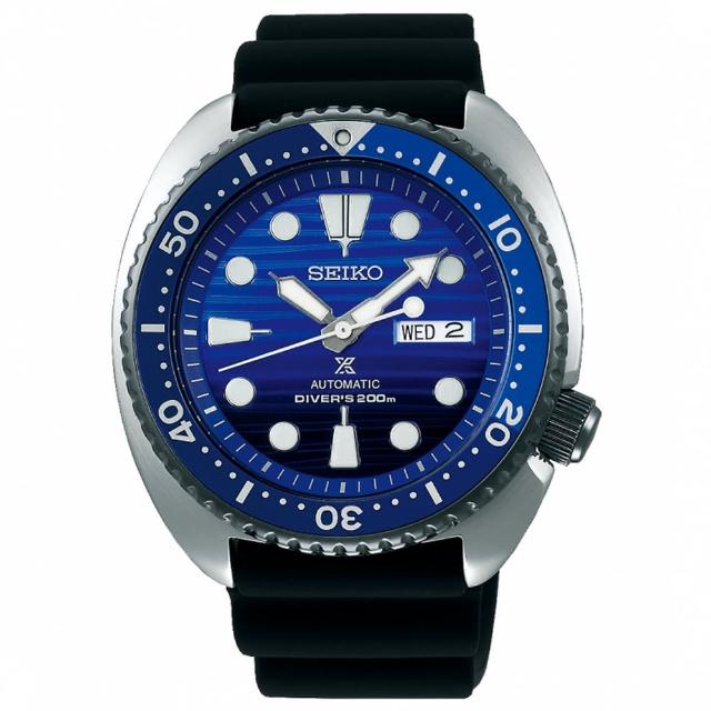 【SEIKO 精工】PROSPEX DIVER SCUBA 愛海洋潛水機械錶/45mm(4R36-05H0A SRPC91J1)