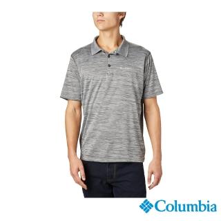 【Columbia 哥倫比亞 官方旗艦】男款- UPF30涼感快排Polo衫-黑色(UAE60820BK / 涼感.排汗.防曬)