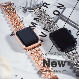 【蘋果庫Apple Cool】Apple Watch S6/SE/5/4 38/40mm 高質感金屬雙鏈