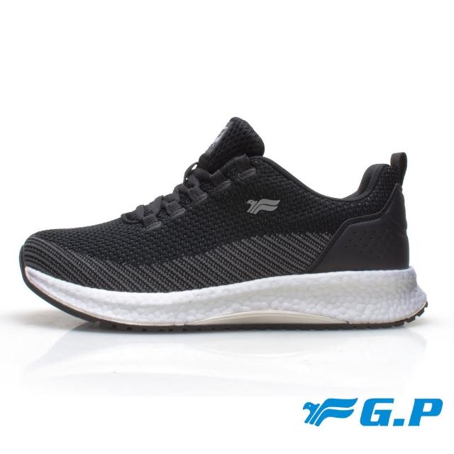 【G.P】男款 超輕彈力球運動休閒鞋P6945M-黑色(SIZE:39-44 共二色)