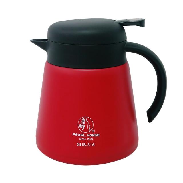 【寶馬】316不鏽鋼保溫咖啡壺(SHW-CF-800紅色R)