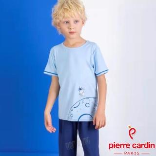【pierre cardin 皮爾卡登】皮爾卡登 男兒童宇宙太空人短袖兩件式套裝/居家服(KD250051藍)