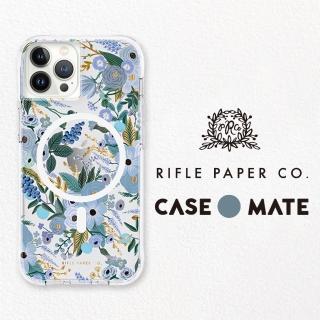 【CASE-MATE】iPhone 13 Pro Max 6.7吋 Rifle Paper Co. x CM 聯名款 防摔抗菌殼MagSafe版(花園派對-藍)