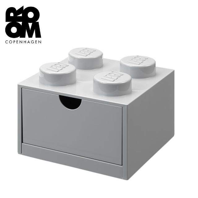 【Room Copenhagen】樂高 LEGO 樂高桌上型四凸抽屜收納箱-灰色(40201740)