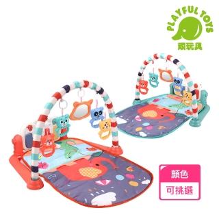 【Playful Toys 頑玩具】動物樂園嬰兒健力架(踢踢琴 寶寶健身架 嬰兒玩具)