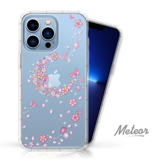 【Meteor】iPhone 13 Pro 6.1吋 奧地利彩鑽空壓防摔手機殼(櫻月)