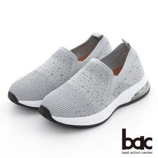 【bac】包覆感飛織水鑽休閒鞋(灰色)