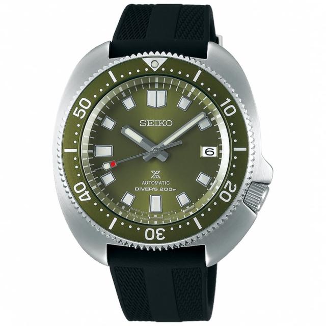 【SEIKO 精工】Prospex 1970經典復刻機械潛水錶-黑x綠/42.6mm(SPB153J1/6R35-00T0G)