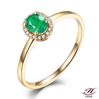 【禾美珠寶】天然哥倫比亞祖母綠戒指YS504(18K金)