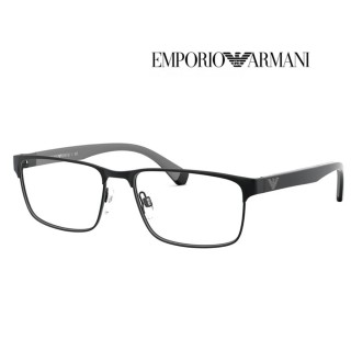 【EMPORIO ARMANI】亞曼尼 時尚複合光學眼鏡 EA1105 3014 54mm 霧黑 公司貨