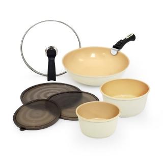 韓國原裝陶瓷不沾專利收納萬用鍋