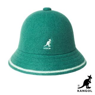 【KANGOL】WOOL STRIPE鐘型帽(碧綠色)