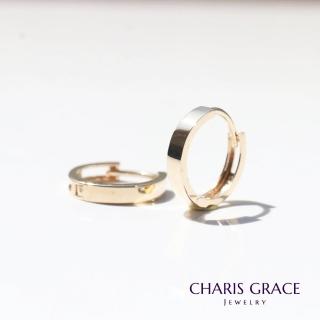 【CHARIS & GRACE 佳立思珠寶】14K Wide Cycle Lock Earring 寬圓耳扣耳環