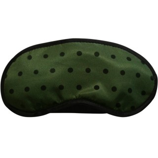 【DQ】舒適旅用眼罩 墨綠黑點(睡眠眼罩 遮光眼罩)