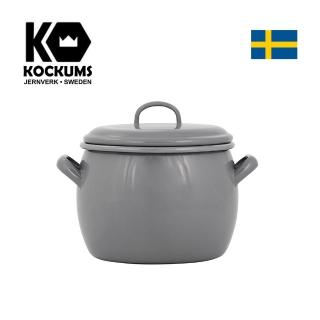 【瑞典Kockums考庫姆】陶瓷 雙耳湯鍋 18cm帶蓋4L