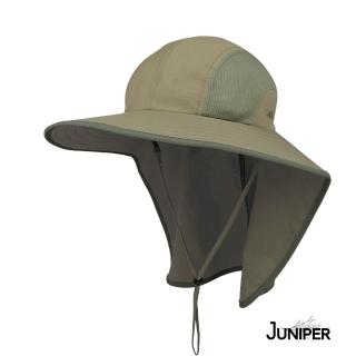 【Juniper 朱尼博】抗UV防曬披風遮陽釣魚大眉帽 MJ7250B(帽子/遮陽帽/防曬帽/披風帽)