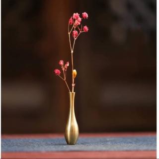 【JEN】創意輕奢純銅迷你復古小花瓶花器工藝品桌面擺飾居家裝飾高6cm