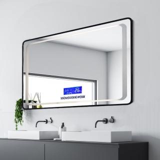 【H&R 安室家】慕尼黑 藍芽撥放音樂 智能LED發光觸控燈鏡 ZA0199(掛鏡/浴鏡/化妝鏡/鏡子)