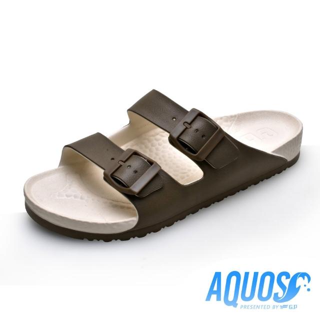 【G.P】AQUOS雙色雙硬度柏肯防水拖鞋A5115-咖啡色(SIZE:36-44 共七色)