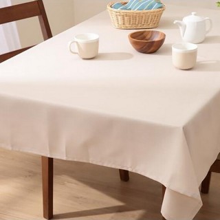 【NITORI 宜得利家居】撥水加工 桌布 PLAIN BE 130×170 米色(桌布 防潑水)