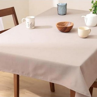 【NITORI 宜得利家居】撥水加工 桌布 PLAIN BR 130×170 褐色(桌布 防潑水)