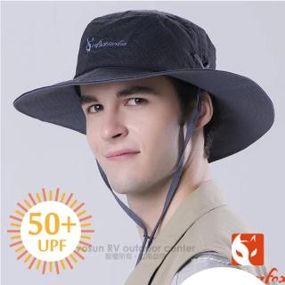 【ACTIONFOX】新款 登山雷射抗UV抗菌排汗透氣快乾中盤帽/UPF50+.帽身透氣孔設計(631-5266 黑色)