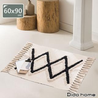 【Dido home】復古立體棉麻地墊 地毯門墊腳踏墊 交錯(HM031)