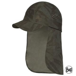 【BUFF】可拆式護頸帽-叢林墨綠(BF125341-854/防曬帽/機能帽)