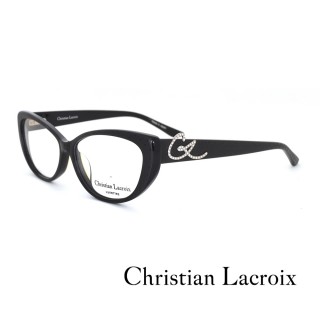 【Christian Lacroix】法式鑽石草寫CL波特點點風光學眼鏡(黑 - CL1014-001)