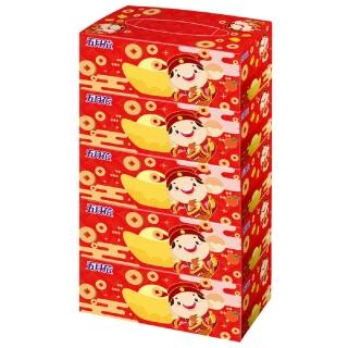 【MAY FLOWER 五月花】盒裝面紙-吉利財神(150抽x5盒x10串)