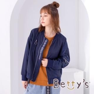 【betty’s 貝蒂思】LOGO軍風飛行外套(深藍)