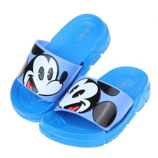 【布布童鞋】Disney米老鼠米奇藍色兒童輕量拖鞋(D1B247B)