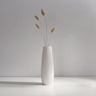 【JEN】簡約現代白瓷花瓶桌面擺飾花器居家裝飾工藝品(夜華)