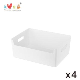 【KEYWAY 聯府】來可開放式置物盒6.6L-4入組(MIT台灣製 衣物/廚房/衛浴/文具/化妝保養品 收納整理盒)