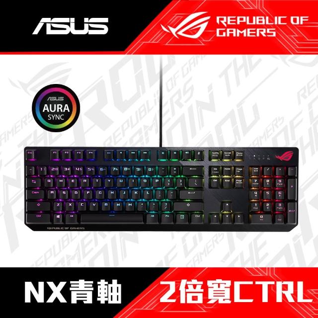 【ASUS 華碩】ROG STRIX SCOPE NX BL 青軸電競鍵盤