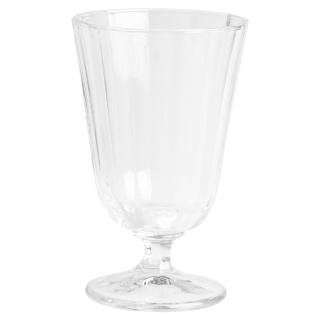 【EXCELSA】高腳玻璃杯 直紋250ml(水杯 茶杯 咖啡杯)