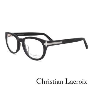 【Christian Lacroix】法式木頭異材質拼接金屬十字架光學眼鏡(黑色 - CL2003-001)